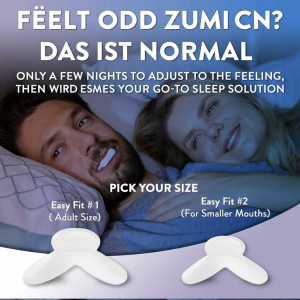 Two Mouthpieces. You'll adjust quickly to this snoring solution.